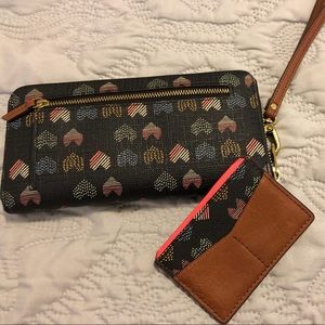 FOSSIL Leather Wallet and Card Case